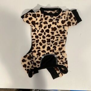 Leopard print dog pajama